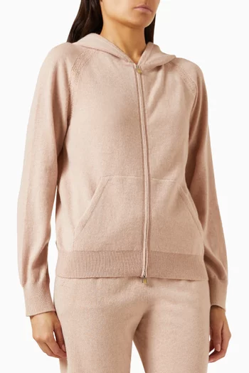 Bomber Hooded Jacket in Baby-cashmere
