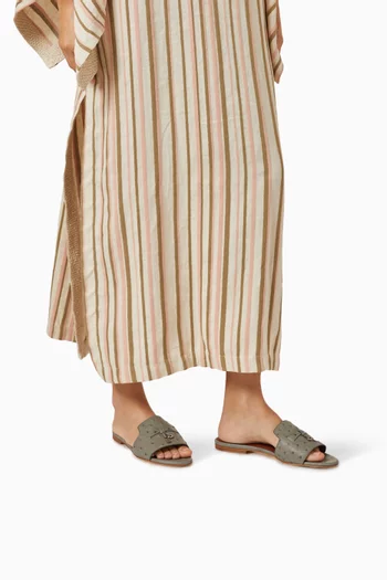Summer Charms Flats in Ostrich Leather