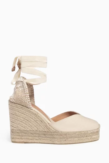 Chiara 80 Espadrille Wedges in Canvas