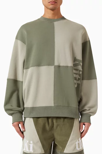 Multi Panelled Nelson Sweatshirt in Cotton-fleece