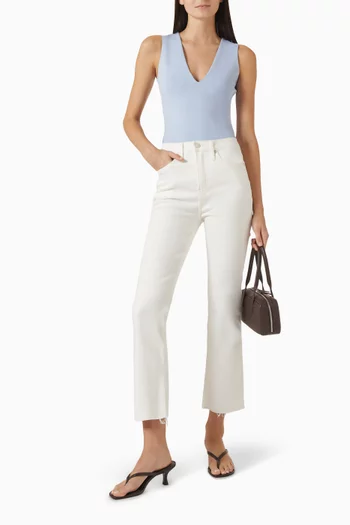 بودي سوت بفتحة رقبة عميقة على شكل حرف V بدون أكمام سكوبا