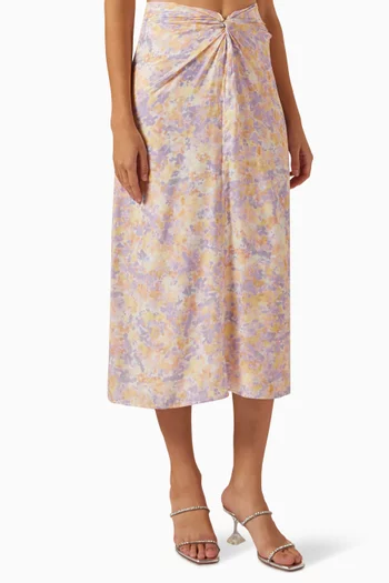 Aria Floral-print Midi Skirt