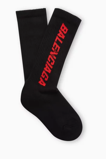 Racer Logo Socks in Cotton-blend