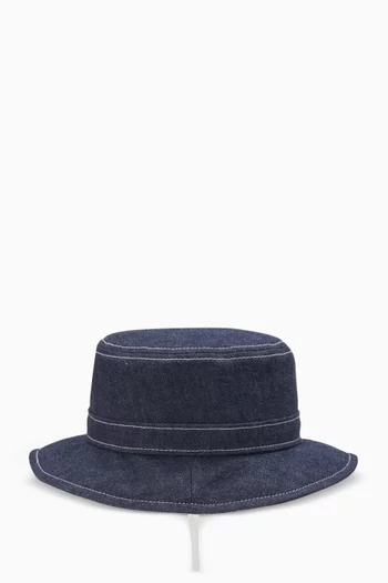Logo-embroidered Bucket Hat in Cotton