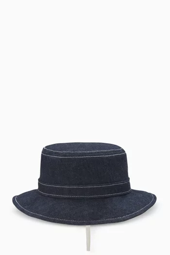 Logo-embroidered Bucket Hat in Cotton
