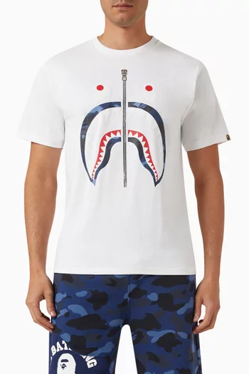Shark-print T-shirt in Cotton-jersey