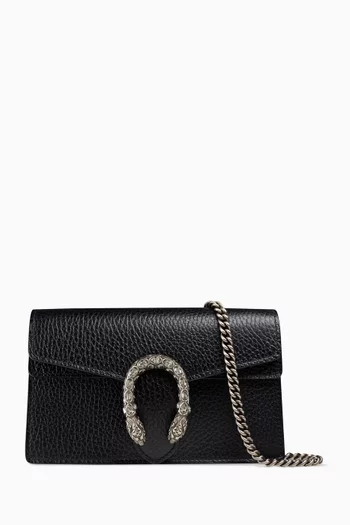 Supermini Dionysus Shoulder Bag in Textured Leather