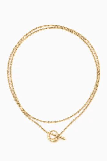 Oculus Double Necklace in 18kt Yellow Gold plated Brass