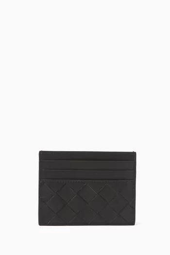 Card Case in Intrecciato Leather