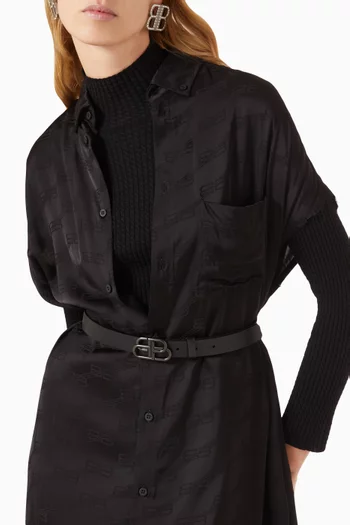 BB Thin Belt in Smooth Calfskin