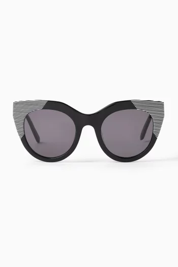 The Fria Cat-eye Sunglasses in Acetate