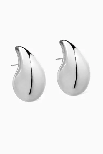 Large Drop Earrings in Sterling Silver