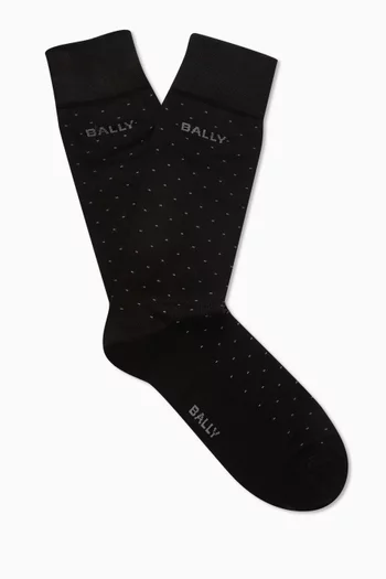 Logo Dots Socks in Cotton