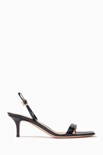 Ribbon 55 Kitten Sandals in Patent Leather