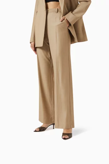 Elle 55 Mules in Leather and Plexi