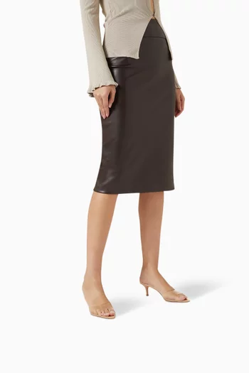 Elle 55 Mules in Leather and Plexi