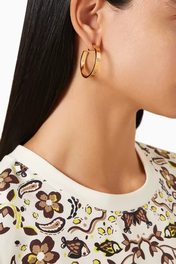 Miller Stud Hoop Earrings in 18kt Gold-plated Metal