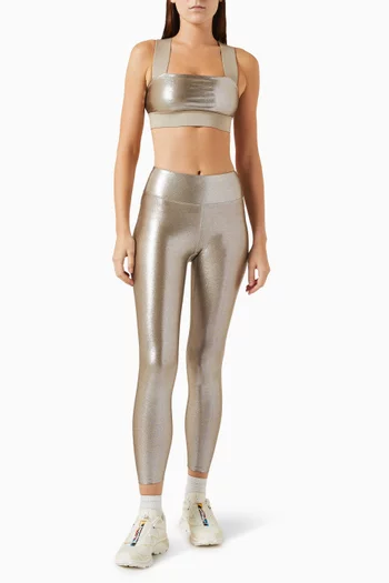 Power Sports Bra in Metallic-jersey