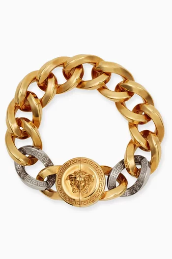 Medusa Chain Bracelet in Brass