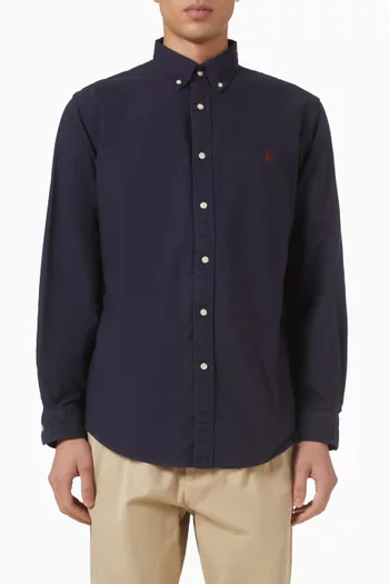 قميص أكسفورد قطن مصبوغ