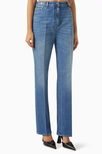 Stone-washed Straight-fit Jeans
