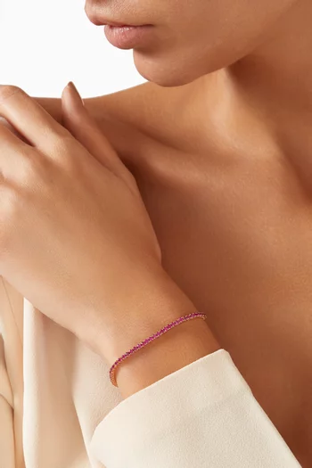 Ruby Tennis Bracelet in 18kt Gold