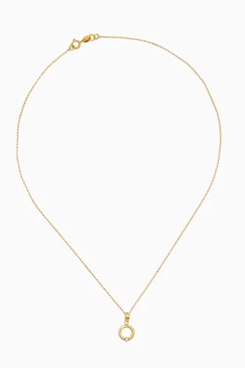The Golden Ring Diamond Earrings & Necklace Set in 18kt Gold