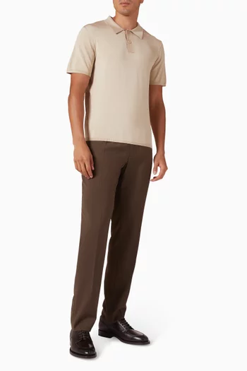 Alpha Drawstring Pants in Wool-blend