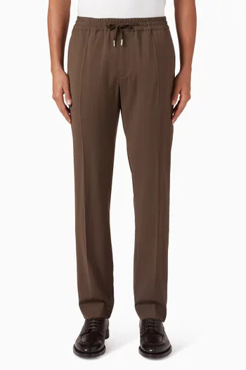 Alpha Drawstring Pants in Wool-blend