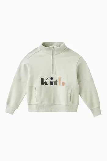 Kids Hunter II Combo Quarter Zip Sweatshirt in Cotton
