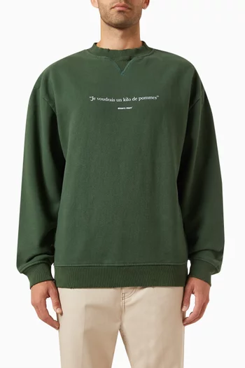 Crewneck Sweatshirt in Cotton