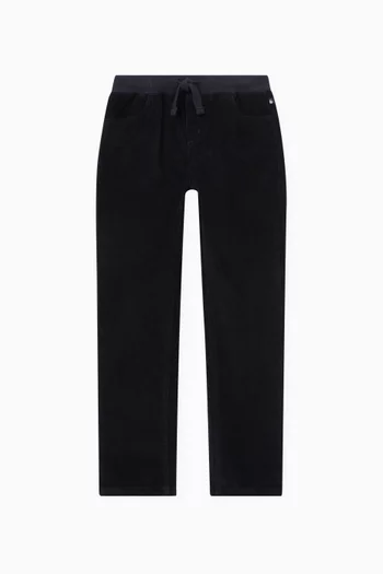 Straight Fit Pants in Medium Velour