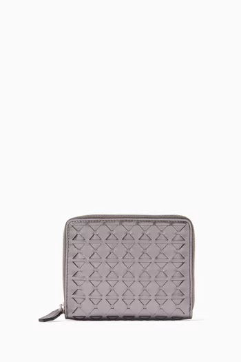 Mini Zip Wallet in Mosaico Leather