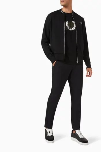 Zip-up Sweatshirt in Loopback Cotton-blend
