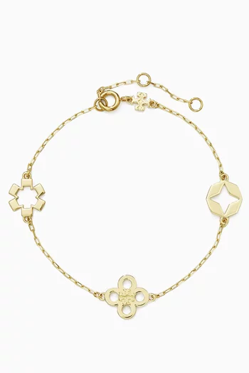 Kira Clover Bracelet in 18kt Gold-plated Brass