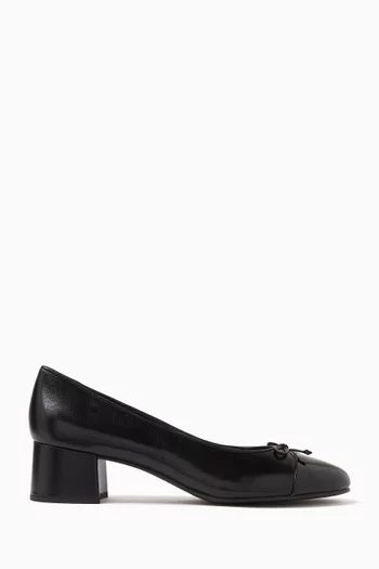 Cap-toe 45 Pumps in Leather