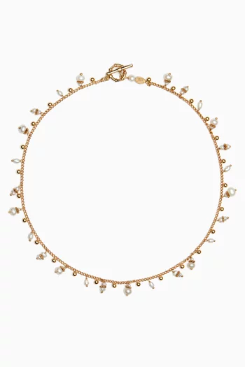 Tangerine Pearl Choker Necklace