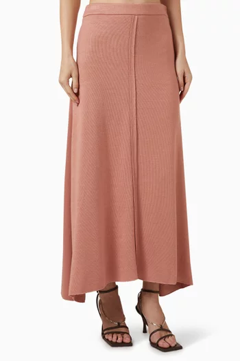 Maxi Flared Skirt in Viscose-blend