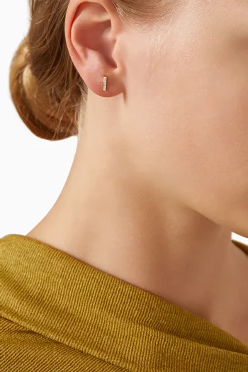 Baguette Diamond Single Stud Earring in 14kt Gold