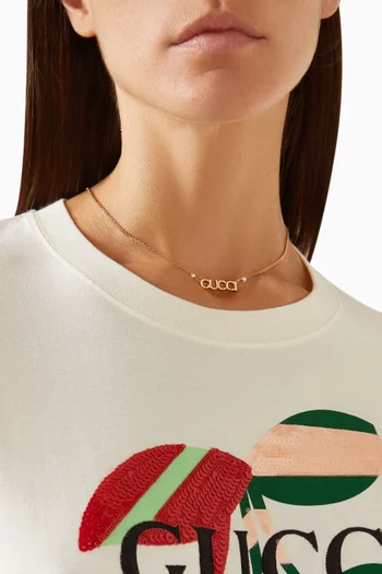'GUCCI' Letter Necklace in Metal