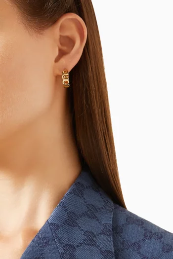 'GUCCI' Letter Hoop Earrings in Metal