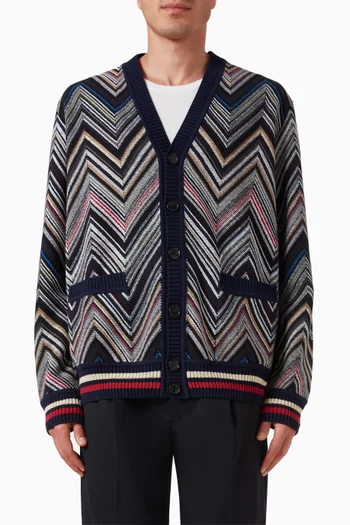 Zigzag Cardigan in Cotton-knit