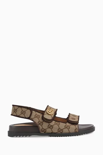 Double G Sandals in Original GG Canvas