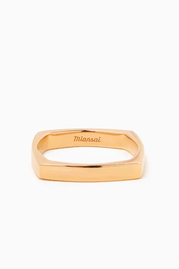 Level Ring in Gold Vermeil