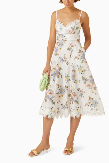 Applique Picnic Dress in Linen