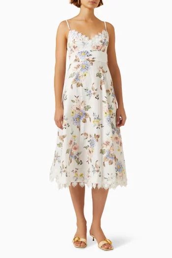 Applique Picnic Dress in Linen