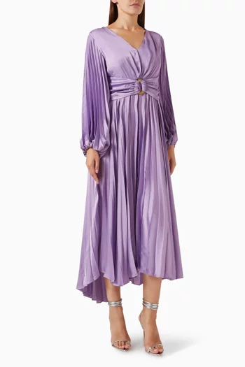 Pleated Midi Dress