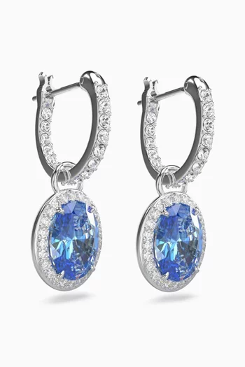 Constella Crystal Drop Earrings in Rhodium-plated Metal