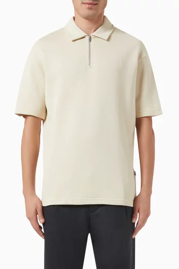Half-zip Polo Shirt in Cotton Blend