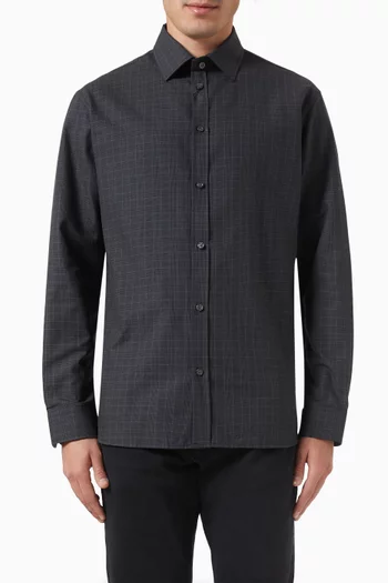 Check-pattern Shirt in Cotton